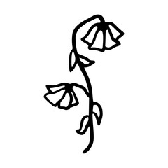 vintage style floral motif for decorative design