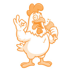 funny chicken cartoon
