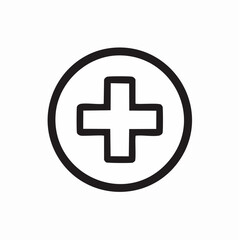 Obraz premium Outline plus sign icon in a circle, representing addition, new, medical, or positive action. Versatile graphic for UI and health-related interfaces and designs