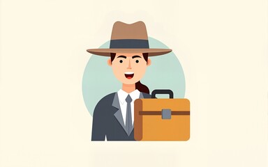 Travel Agent Vector Icon. High quality