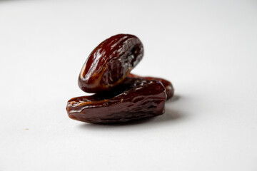 Three dates and white background