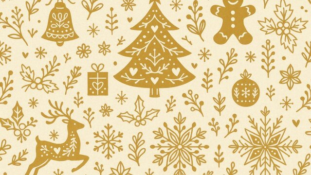 Festive holiday pattern desktop wallpaper