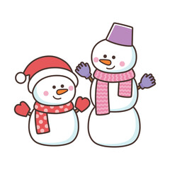 かわいい雪だるま