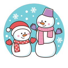 かわいい雪だるま
