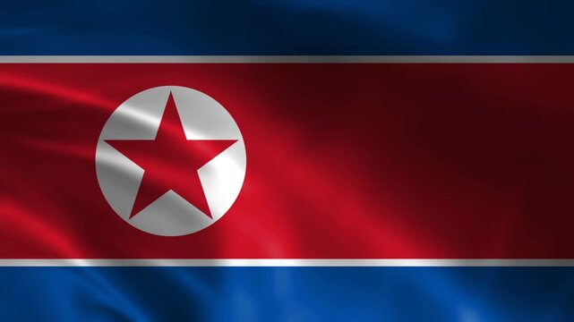 Waving Flag North Korea Animation