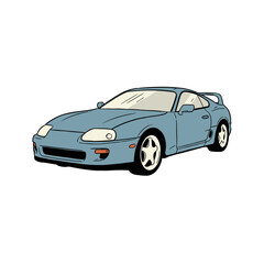 Obraz premium Super sports racing car. Automobile speed race poster. Race car racing. Racing club Illustration. Sports car drifting. Racing Team Design. Super Car Racing Illustration Design. Fast wheels challenge.