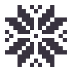 ノルディック柄の雪の模様のベクターイラスト