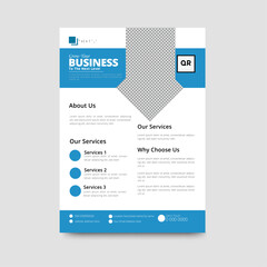 A4 Size simple creative minimalist corporate professional digital marketing business flyer vector template design for grow your business.
