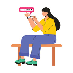 Authenticating on a smartwatch or wearable device illustration