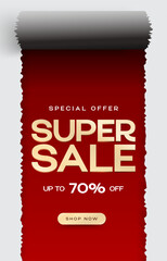 Sale Promotion Banner with Flash icon and 3D text on lighting background. Flash Sales template design for website and social media. Flash Sale promotion.