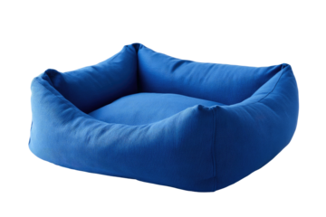 Blue rectangular dog bed (1)