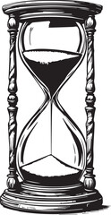 Hourglass vector illustration symbolizing time, deadlines, patience, and the passage of life