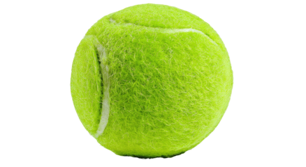 A bright green tennis ball