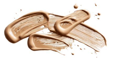 Light beige foundation smudges and splashes