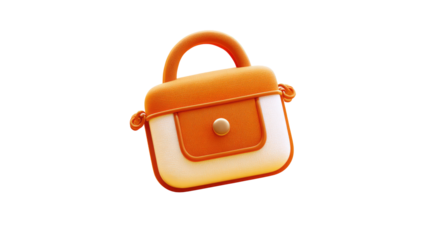Orange handbag icon