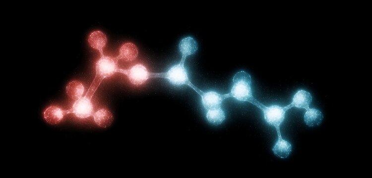 Glowing electron density map showcasing high-resolution molecular orbital interactions