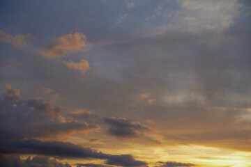 The sky and its colors during sunset.