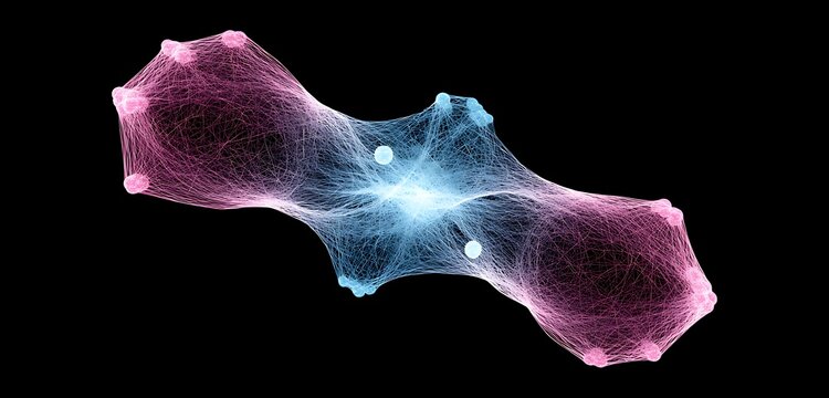 Glowing electron density map showcasing high-resolution molecular orbital interactions