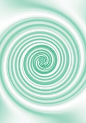 Hypnotic Light Turquoise Spiral Pattern on White Gradient Background Art