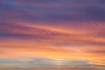 The sky and its colors during sunset.