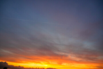 The sky and its colors during sunset.