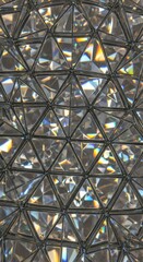 Geometric pattern made of glass triangles, light reflections, Phone wallpaper