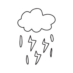 Kawaii weather doodles concept element stock design. Weather Doodles. Hand-drawn kids scribbles. Children drawing style.