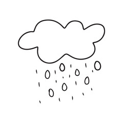 Kawaii weather doodles concept element stock design. Weather Doodles. Hand-drawn kids scribbles. Children drawing style.