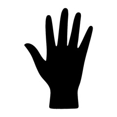 Obraz premium Silhouette hand gesture illustration vector