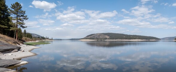 Fototapeta premium view of the lake