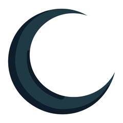 Moon crescent design night vector