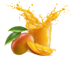 Mango juice splash