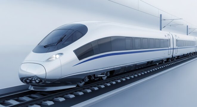 Futuristic hyperloop train high-speed transportation system concept modern transit technology innovation journey