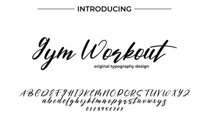 Gym Workout - Elegant Script Font for Smooth Handwritten Design and Creative Typography