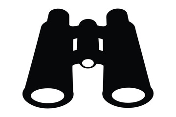 Binoculars silhouette vector, binocular icon