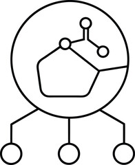 Obraz premium AI Carbon Footprint Tracker Line Art – Transparent Background