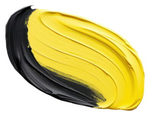 PNG Pastel black yellow flat paint brush stroke white background accessories accessory.