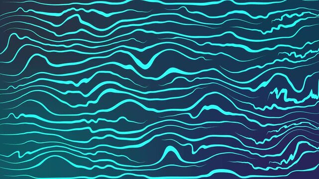 Abstract Wavy Lines Background with Teal and Dark Blue Gradient image photo