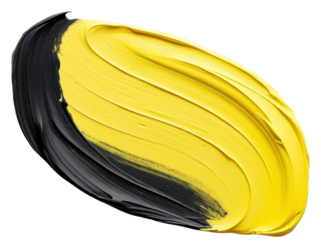 PNG Pastel black yellow flat paint brush stroke white background accessories accessory. - Powered by Adobe