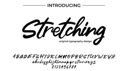 Stretching - Elegant Script Font for Smooth Handwritten Design and Creative Typography