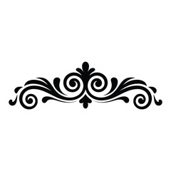 Fototapeta premium Elegant black swirl flourish decorative element