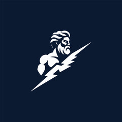 Zeus God Lightning Logo