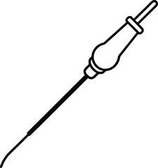 Smart Circuit Tester Line Art – Transparent Background