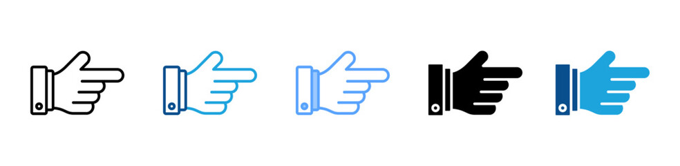 Hand Pointing icon sheet multiple style collection