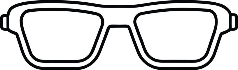 Fototapeta premium Smart Glasses Line Art Transparent Background