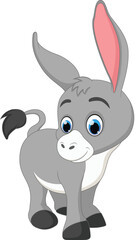 Small pixel art donkey with blue eyes 8-bit retro