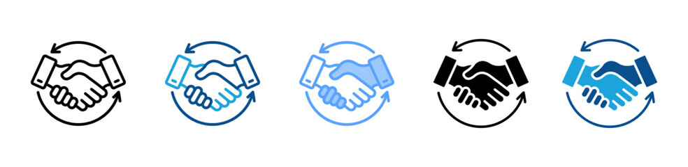 Customer Relationship icon sheet multiple style collection