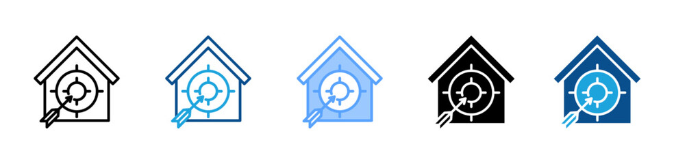 Household Target icon sheet multiple style collection