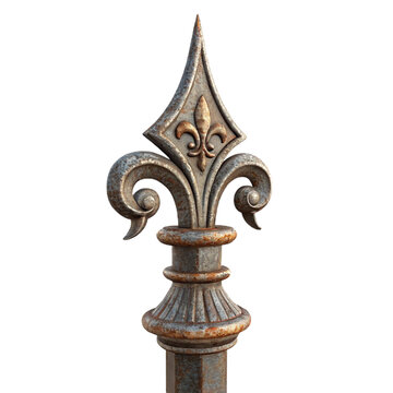 Wrought-iron spear finial PNG (transparent)