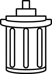 Urban Water Reuse Filter Line Art – Transparent Background